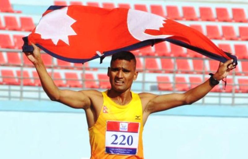  पाँच हजार मिटर दौडमा नेपाललाई स्वर्ण पदक,स्वर्ण पदककाे संख्या ३७