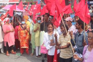 एमसिसी सम्झौता कार्यनयनका विरुद्ध झापामा वृहत् प्रदर्शन